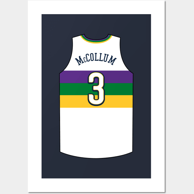 CJ McCollum New Orleans Jersey Qiangy Wall Art by qiangdade